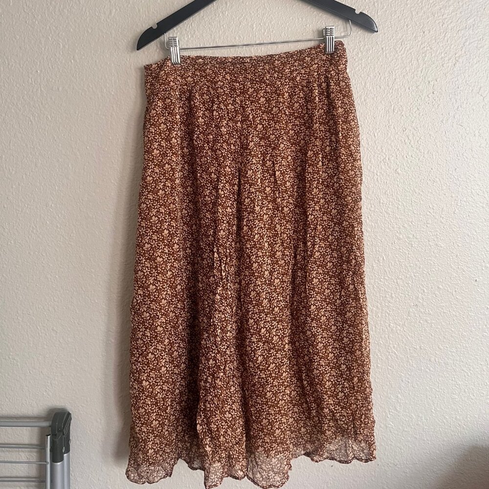 Sezane floral skirt
